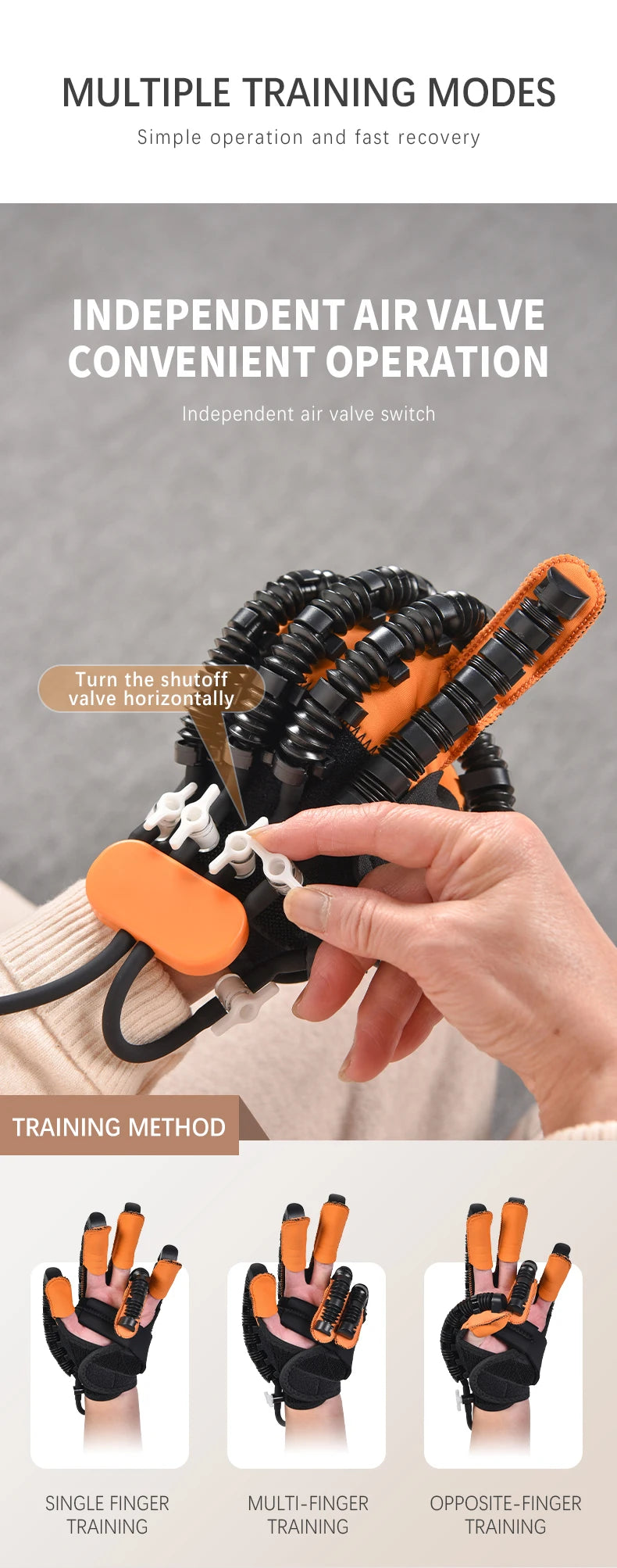 Portable Electric Hand Glove Model ML-115 for Paralyzed Finger Rehabilitation Training