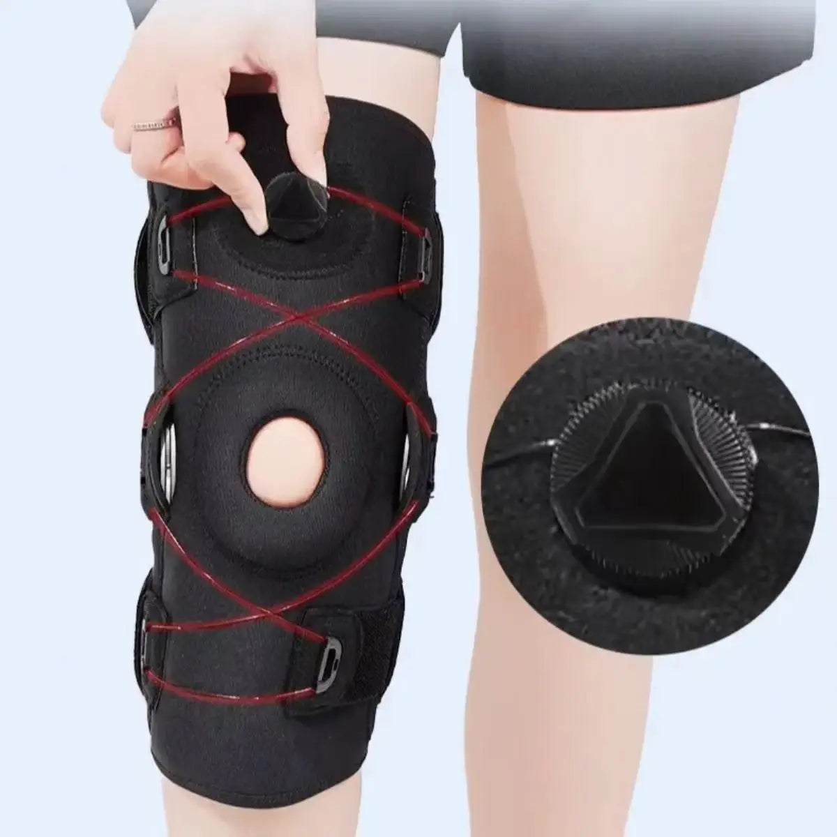 Open Patella Knee Brace Plate Neoprene Sports Safety Protection Pads Flexible Spandex Nylon Material Comfortable Sports Support