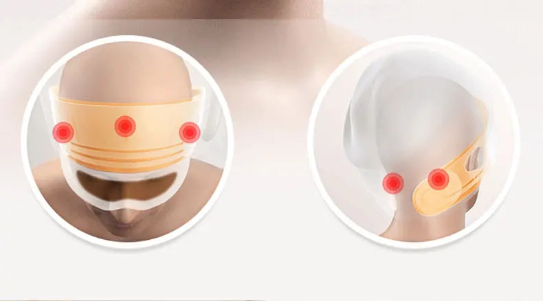 Bluetooth Head Massager with Hot Compress and Massage Functions