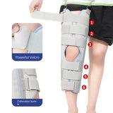 Adults Kids Three-Panel Knee Immobilizer Fracture Fixation Ligament Strain Support Stabilizer for Joint Injury Surgery Brace