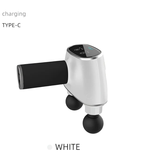Dual-Head Deep Tissue Percussion Massage Gun Multi-Functional Fascial Therapy Portable Full Body Use 2000mAh Battery