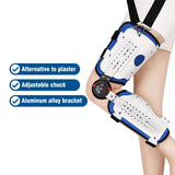 Durable Fixed Joint Stabilizer Thigh Knee Leg Support Brace with Ankle Foot Orthosis for Comfort and Stability
