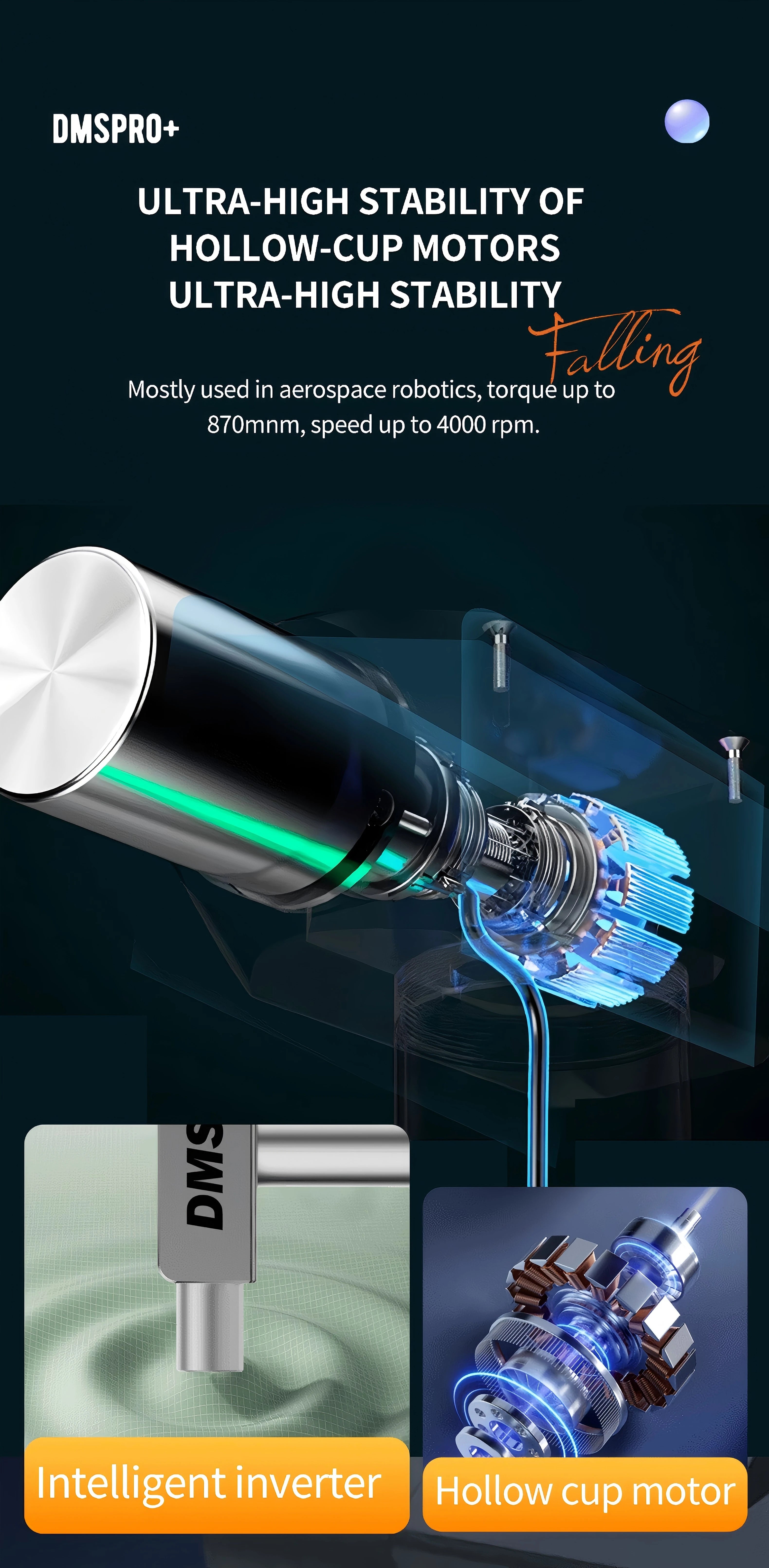 DMS Deep Tissue Percussion Massage Gun with Brushless Motor 6 Massage Heads for Neck and Body Muscle Relaxation