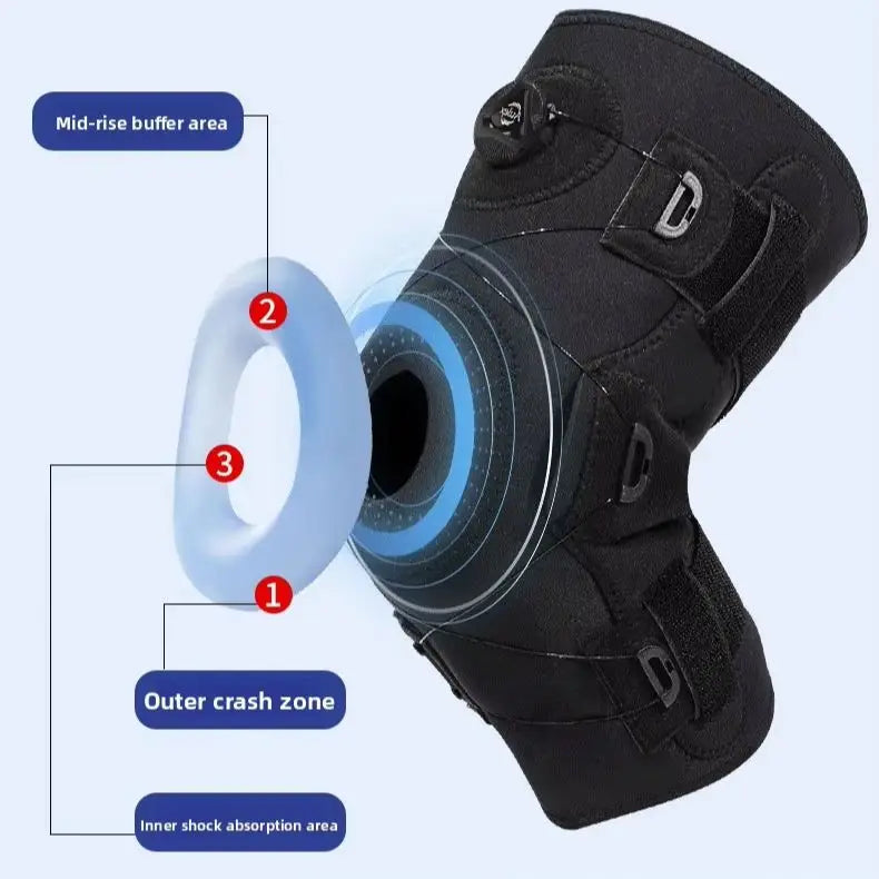 Open Patella Knee Brace Plate Neoprene Sports Safety Protection Pads Flexible Spandex Nylon Material Comfortable Sports Support